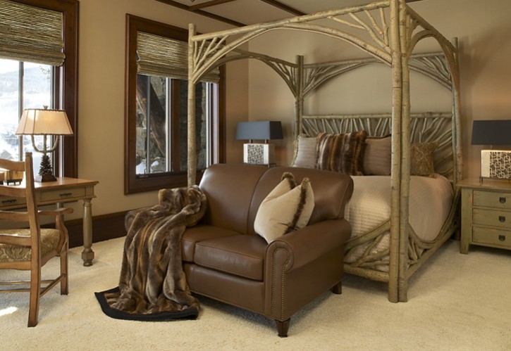 rustic canopy bed rustic canopy bed in a Billy Beson Ski Resort Bedroom