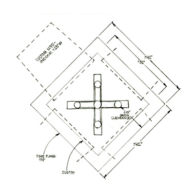 La Lune Custom Dining Table Drawing 2
