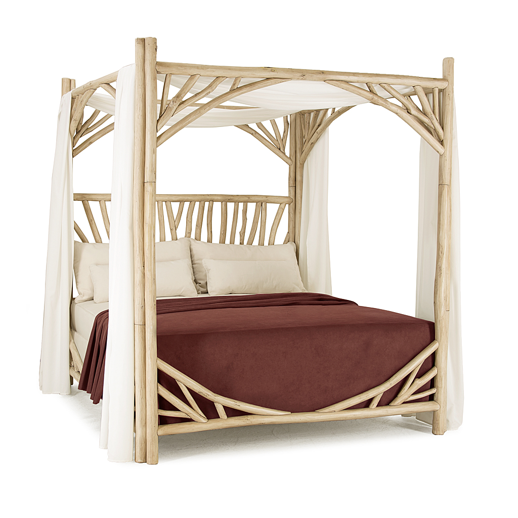 Cristina Canopy Bed 4282 Mushroom finish La Lune Collection rustic furniture