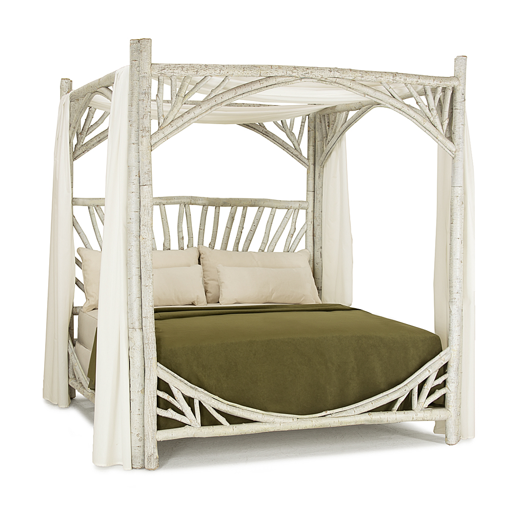Cristina Canopy Bed 4282 Whitewash finish La Lune Collection rustic furniture