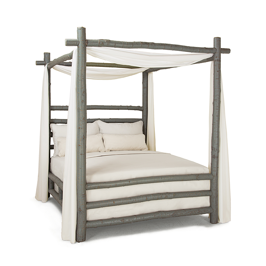Eva Canopy Bed 4090 Spruce finish La Lune Collection rustic furniture