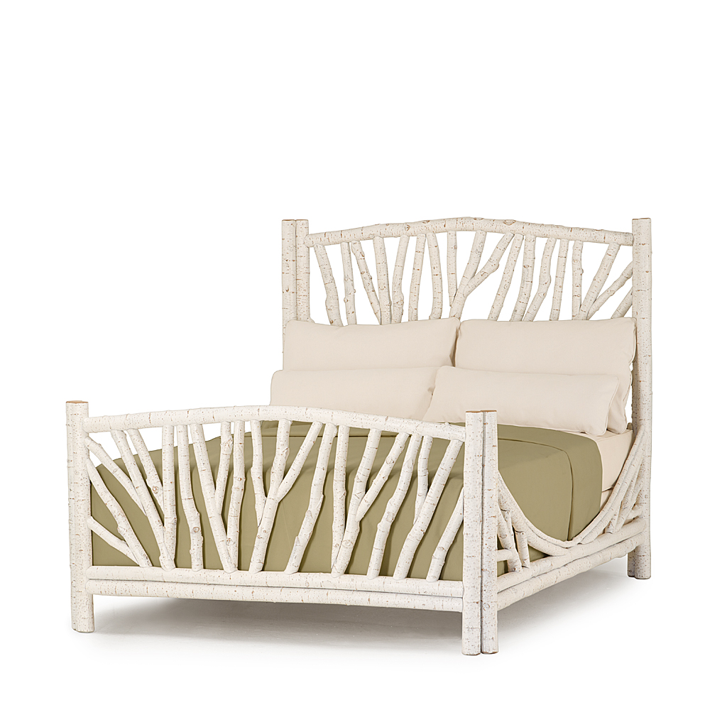 Penny Bed 4304 Antique White finish La Lune Collection rustic furniture