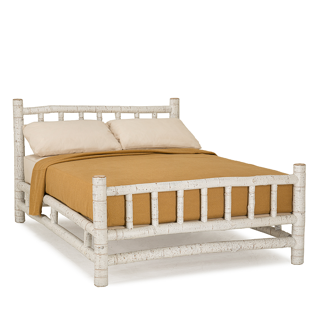 Rowan Platform Bed 4115 Antique White finish La Lune Collection rustic furniture