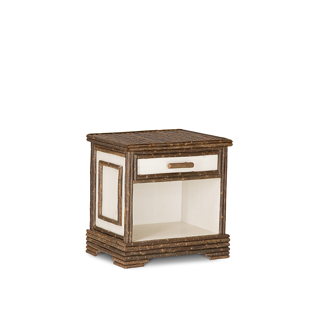 Charlie Open Nightstand 2157 Natural finish with Bone Pine background La Lune Collection rustic furniture