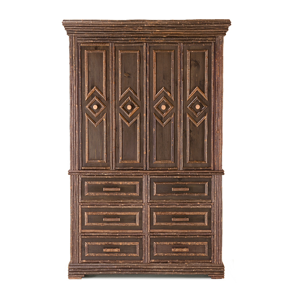 Curtis TV Cabinet 2616 Natural finish with Dark Pine background La Lune Collection rustic furniture