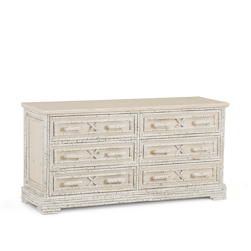 Drake Chest 2190 Antique White finish La Lune Collection rustic furniture