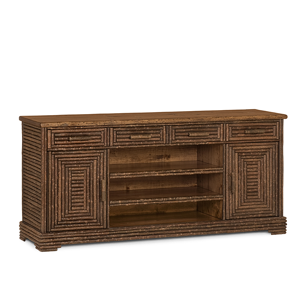 Ira TV Cabinet 2586 Natural finish with Medium Pine top La Lune Collection rustic furniture