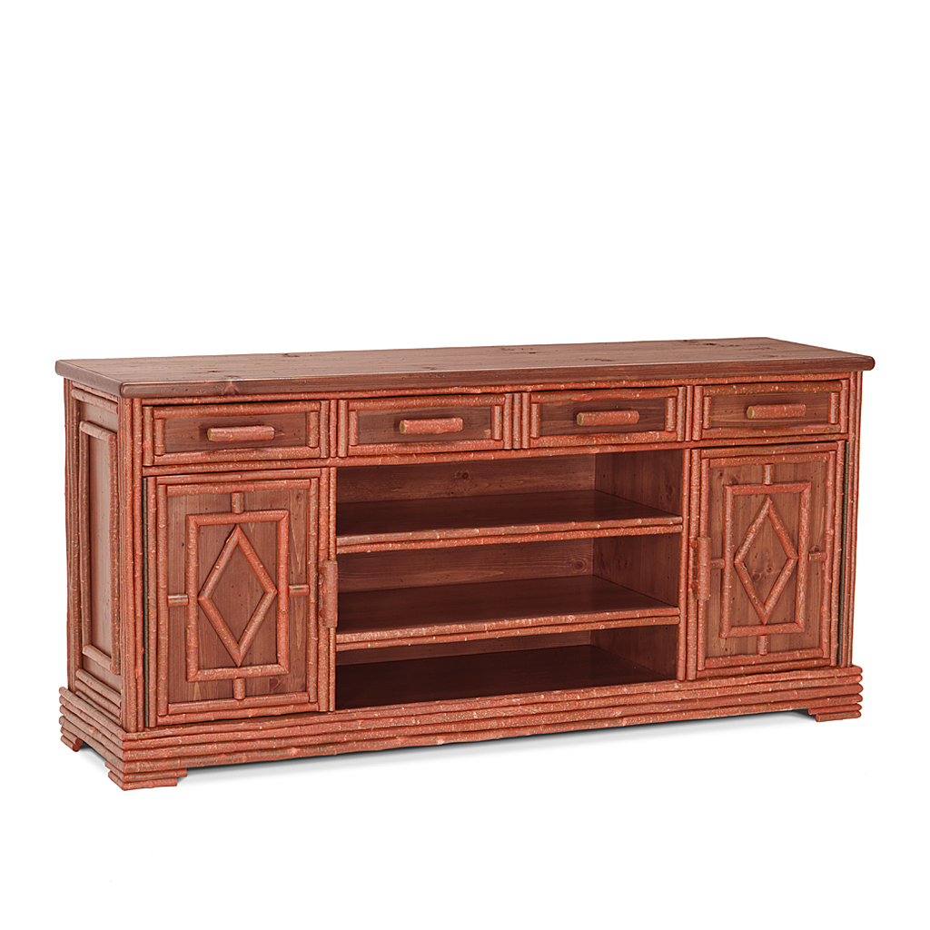 Marco TV Cabinet 2592 Redwood finish La Lune Collection rustic furniture