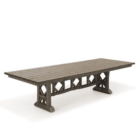 Bella Trestle Dining Table 3123-U La Lune Collection rustic furniture