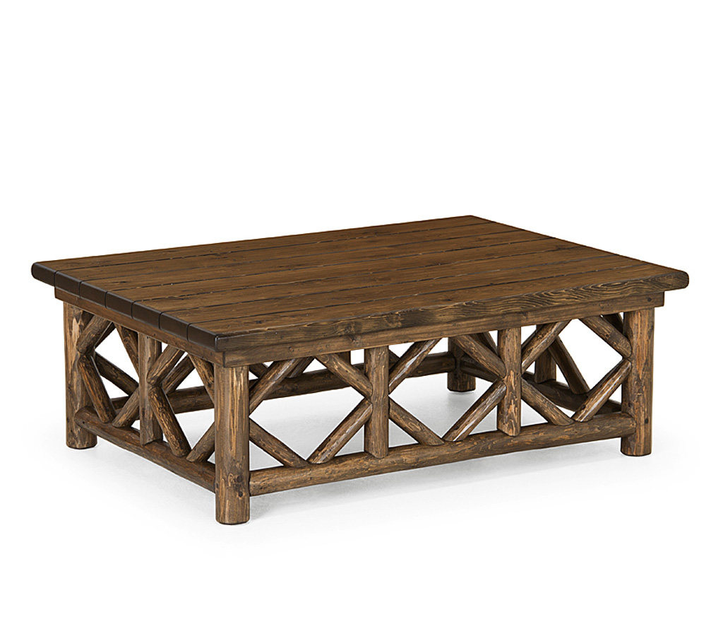 Alira Coffee Table 3233-U Kahlua finish with Custom Kahlua Cedar Top La Lune Collection rustic furniture
