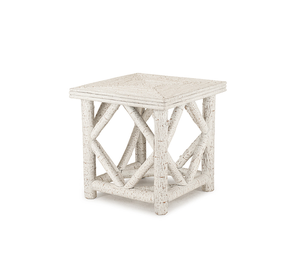Alira End Table 3240-I Antique White finish La Lune Collection rustic furniture