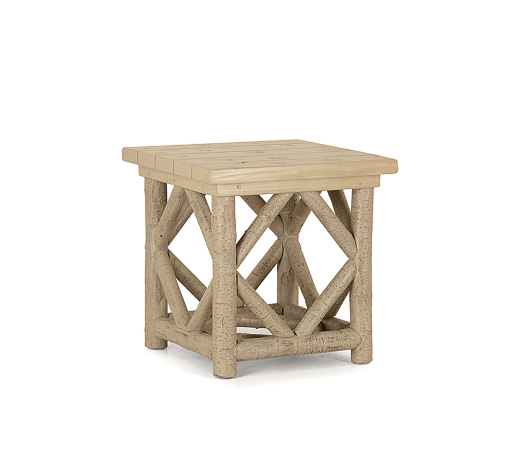 Alira End Table 3242-U Taupe finish with Custom Taupe Cedar Top La Lune Collection rustic furniture