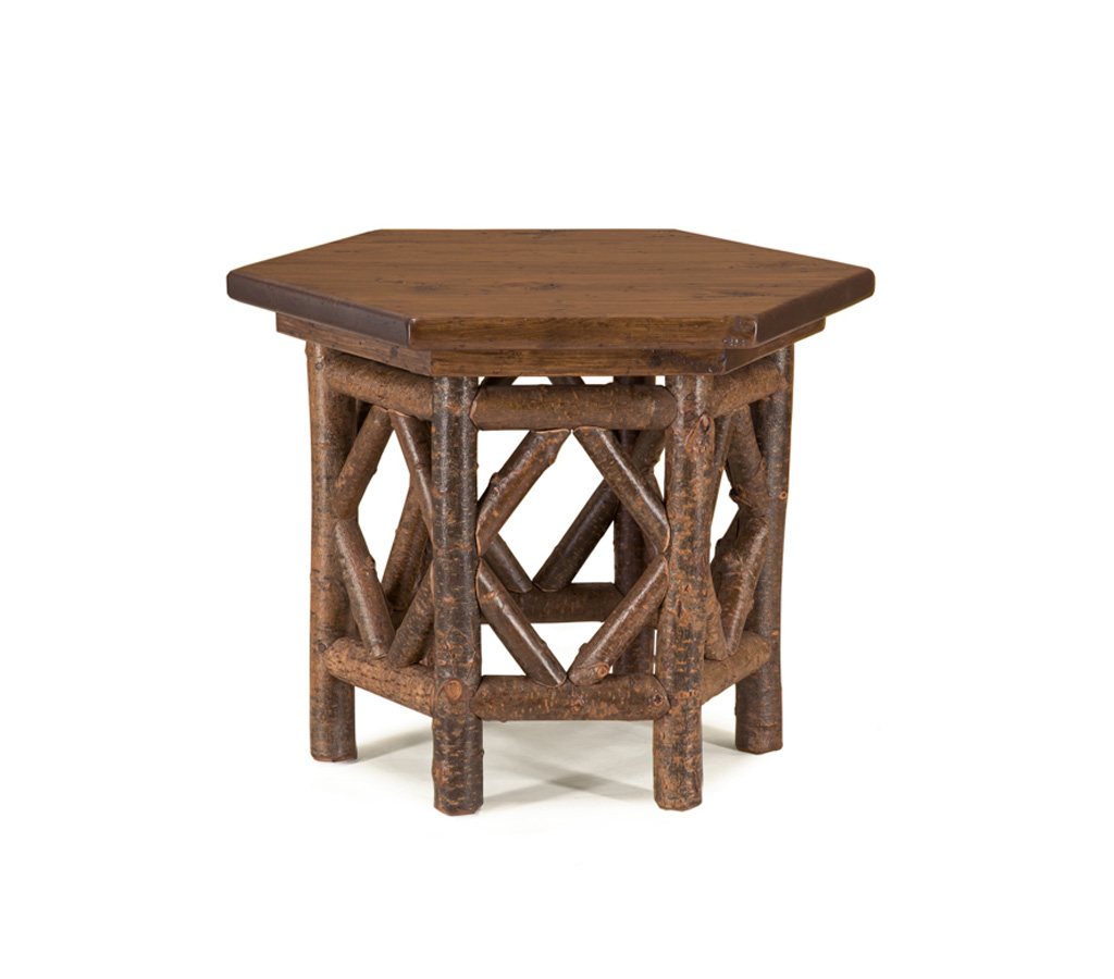 Alira Side Table 3431-I Natural finish with Medium Pine Top La Lune Collection rustic furniture