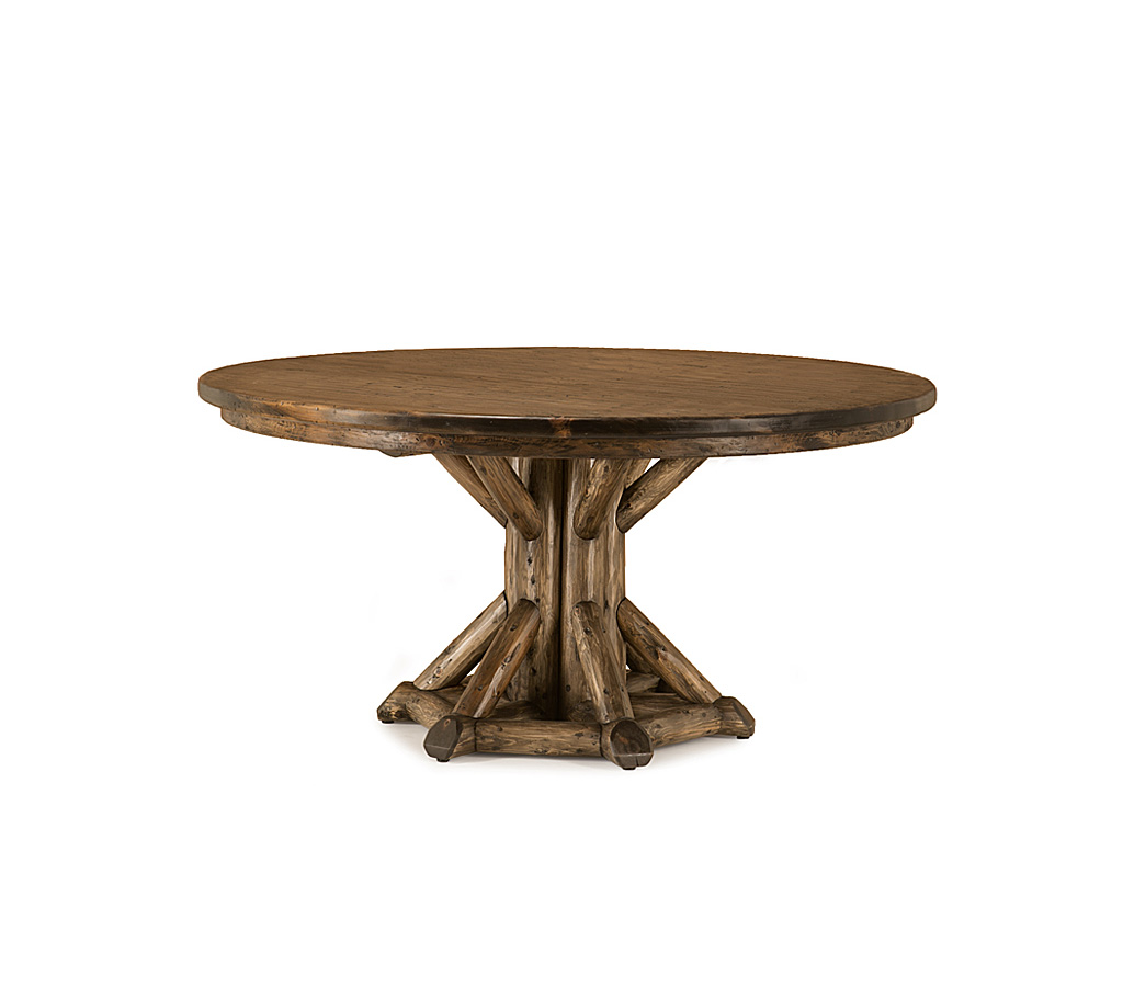 Aston Dining Table 3522-I Kahlua finish with Medium Pine Top La Lune Collection rustic furniture
