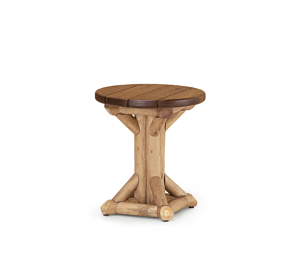 Aston Side Table 3528-U Pecan finish with Medium Cedar Top La Lune Collection rustic furniture