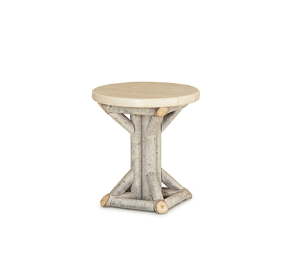Aston Side Table 3528-U Whitewash finish with Custom Whitewash Cedar Top La Lune Collection rustic furniture