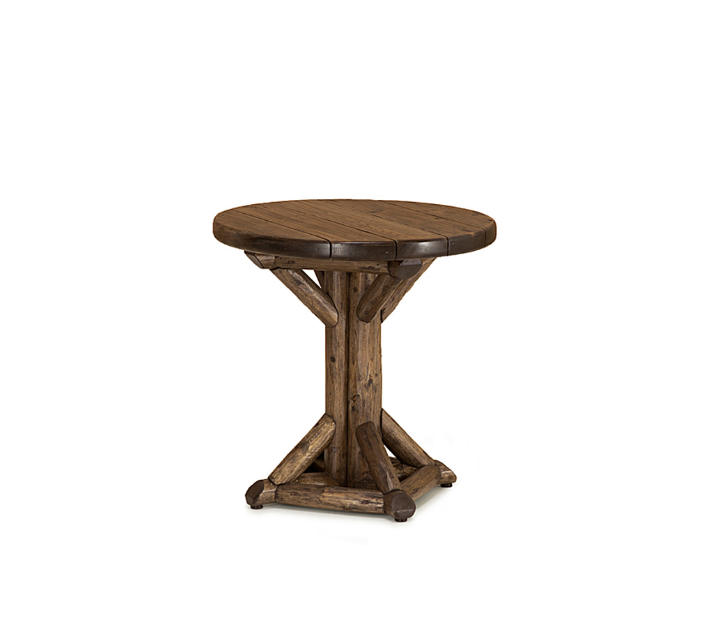 Aston Side Table 3530-U Kahlua finish with Medium Cedar Top La Lune Collection rustic furniture