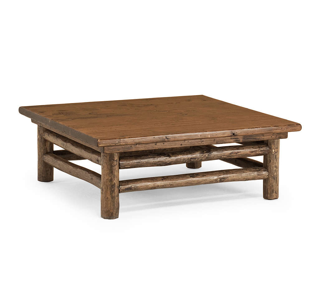 Becca Coffee Table 3252-I Kahlua finish with Medium Pine Top La Lune Collection rustic furniture