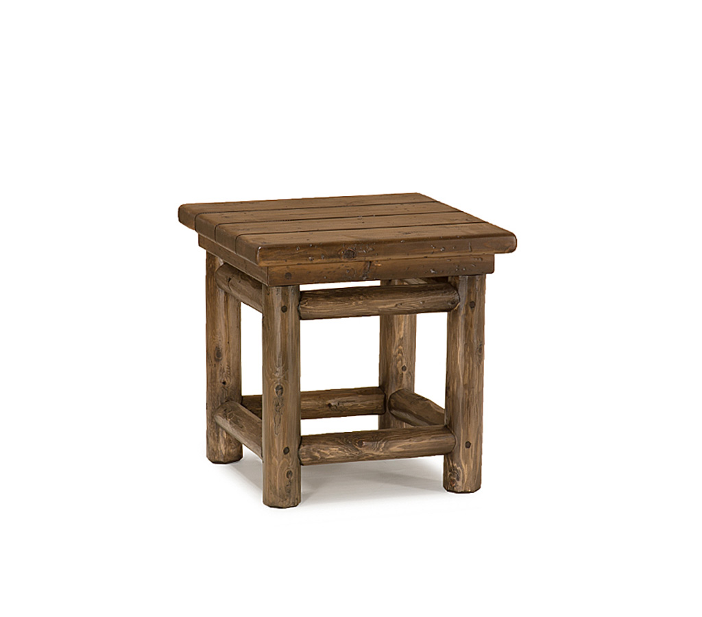 Becca End Table 3290-U Kahlua finish with Medium Cedar Top La Lune Collection rustic furniture