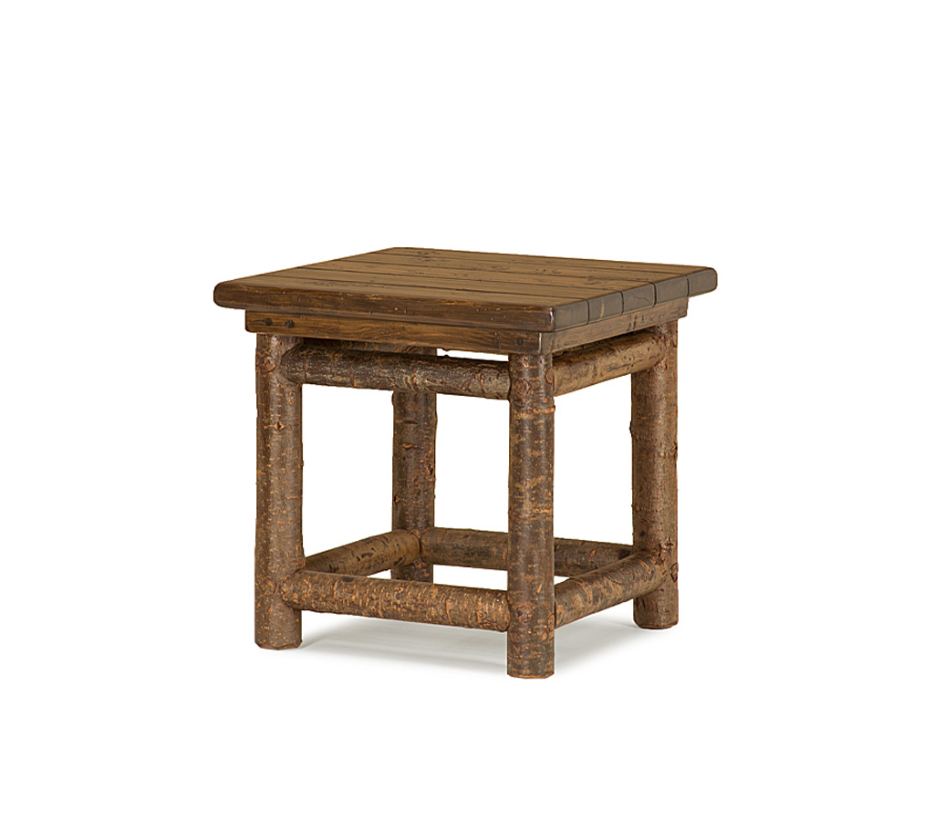 Becca End Table 3296-U Natural finish with Medium Cedar Top La Lune Collection rustic furniture