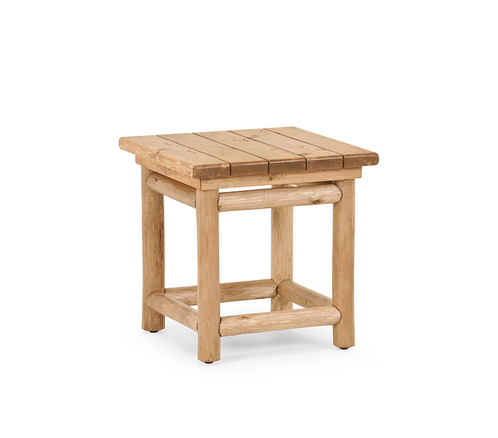 Becca End Table 3296-U Pecan finish with Pecan Cedar Top La Lune Collection rustic furniture