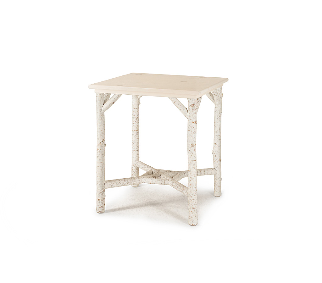 Braden Bar Table 3035-I Antique White finish with Custom Antique White Pine Top La Lune Collection rustic furniture