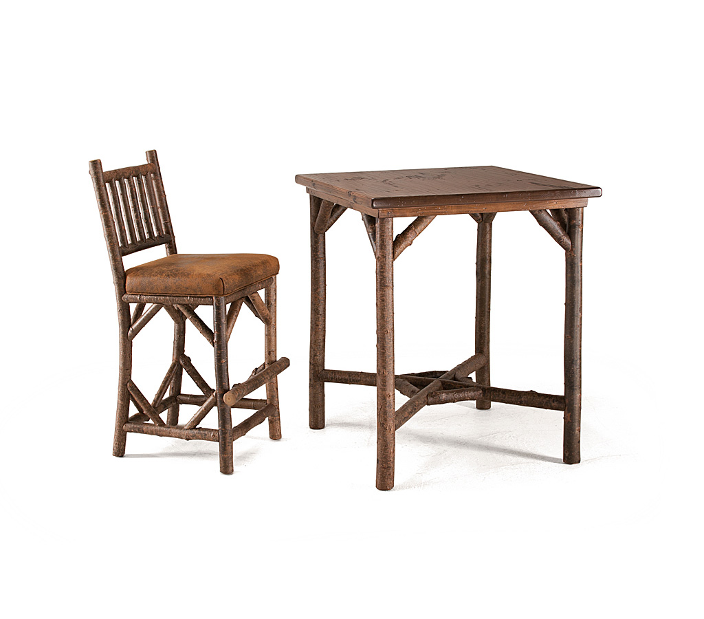 Braden Bar Table 3035-I, Aria Barstool 1138-I Natural finish with Medium Pine Top La Lune Collection rustic furniture