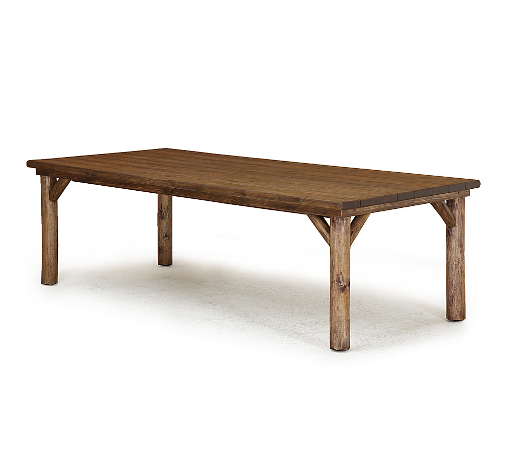 Braden Dining Table 3040-U Kahlua finish with Medium Cedar Top La Lune Collection rustic furniture