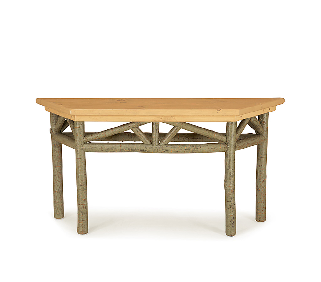 Calix Console Table 3268-I Sage finish with Light Pine Top La Lune Collection rustic furniture