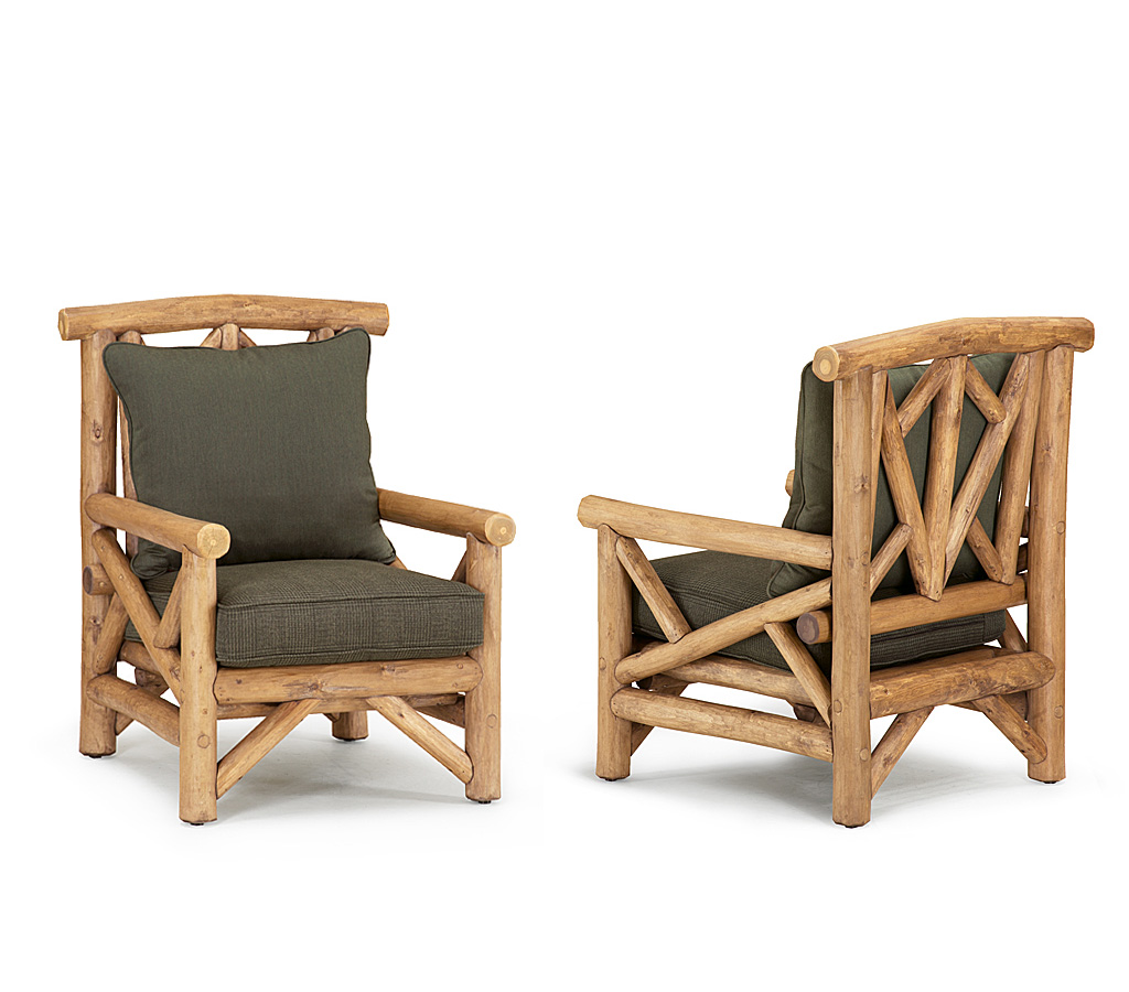 Evan Club Chair 1242-U Pecan finish La Lune Collection rustic furniture