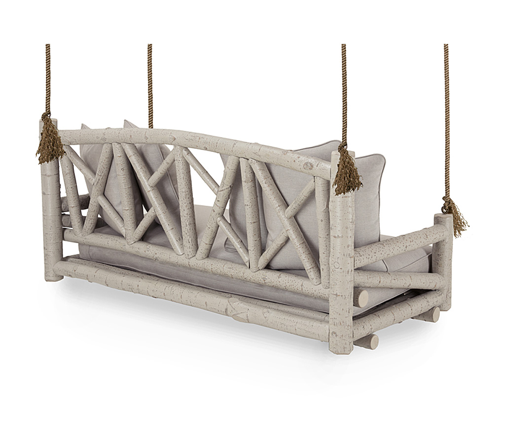 Evan Porch Swing 1558-I Whitewash finish La Lune Collection rustic furniture