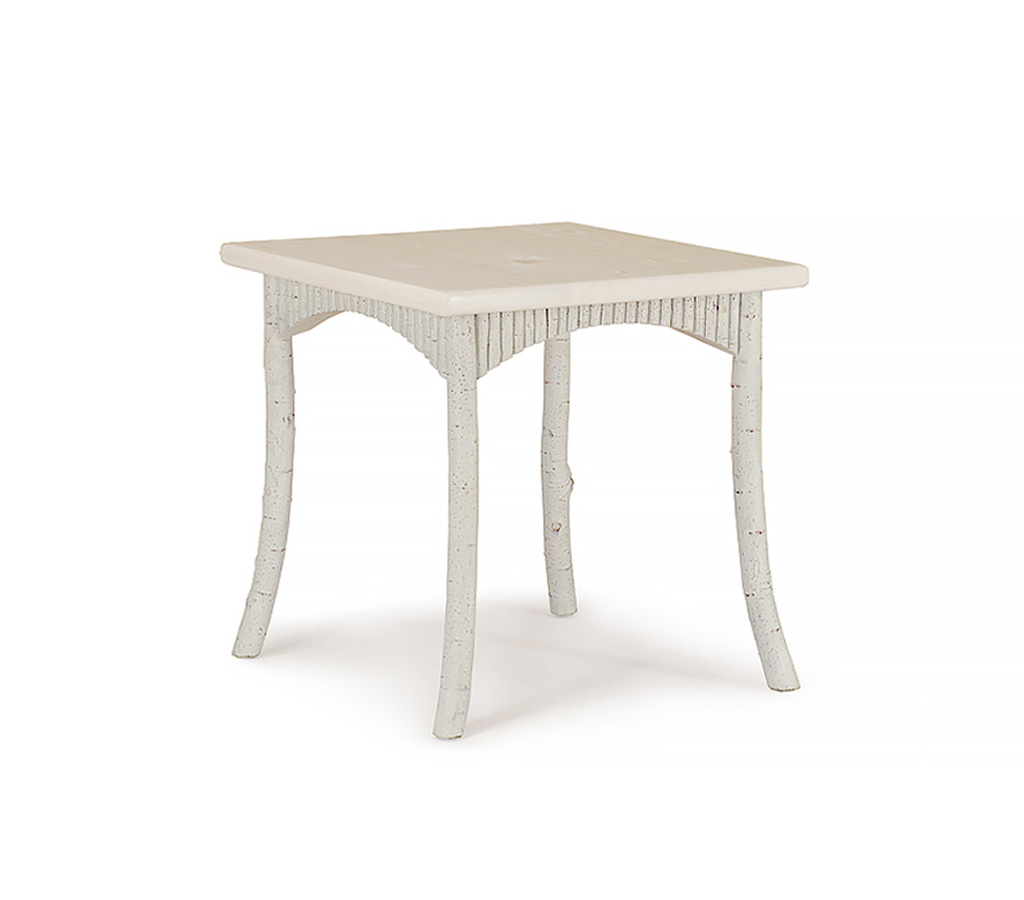 Greta Dining Table 3183-I Antique White Finish with Custom Antique White Pine Top La Lune Collection rustic furniture