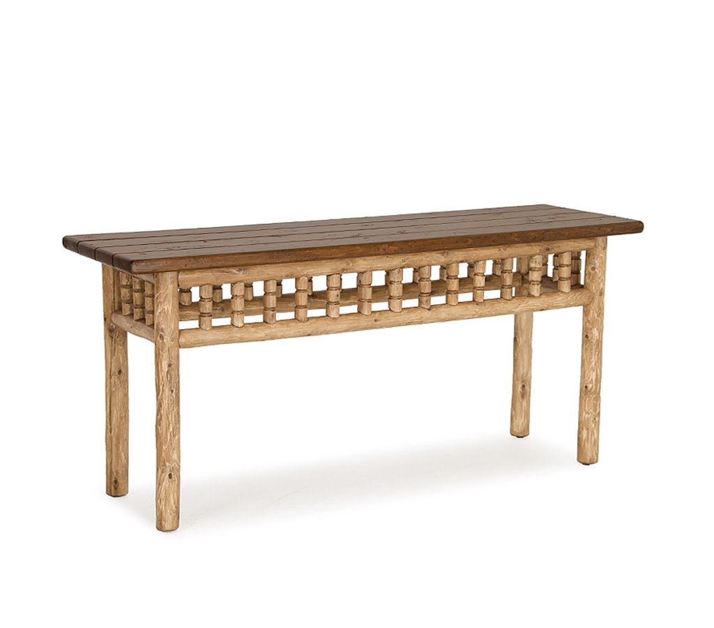 Hewitt Console Table 3476-U Pecan finish with Medium Cedar Top La Lune Collection rustic furniture