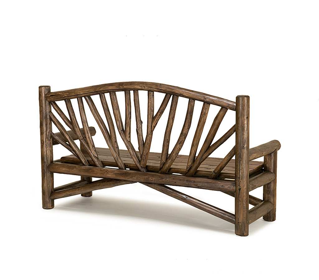 Ilana Bench 1502-U Kahlua finish with Kahlua Cedar Seat La Lune Collection rustic furniture