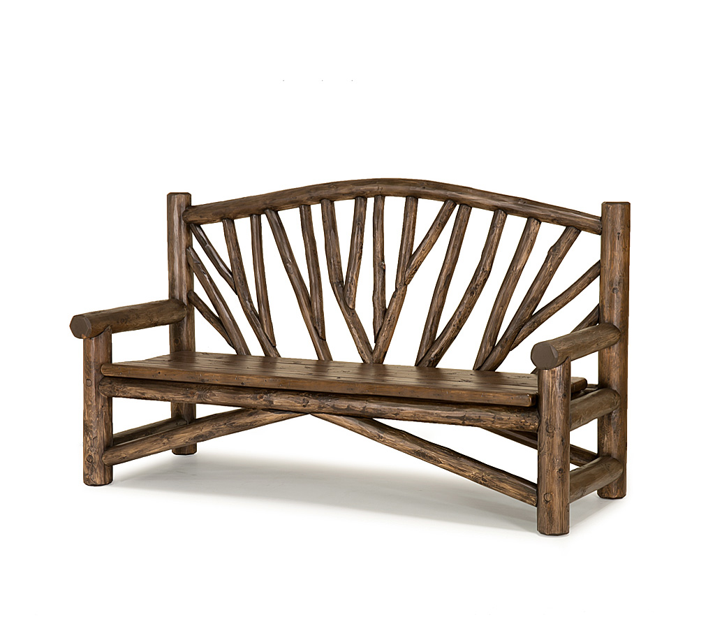 Ilana Bench 1502-U Kahlua finish with Kahlua Cedar Seat La Lune Collection rustic furniture