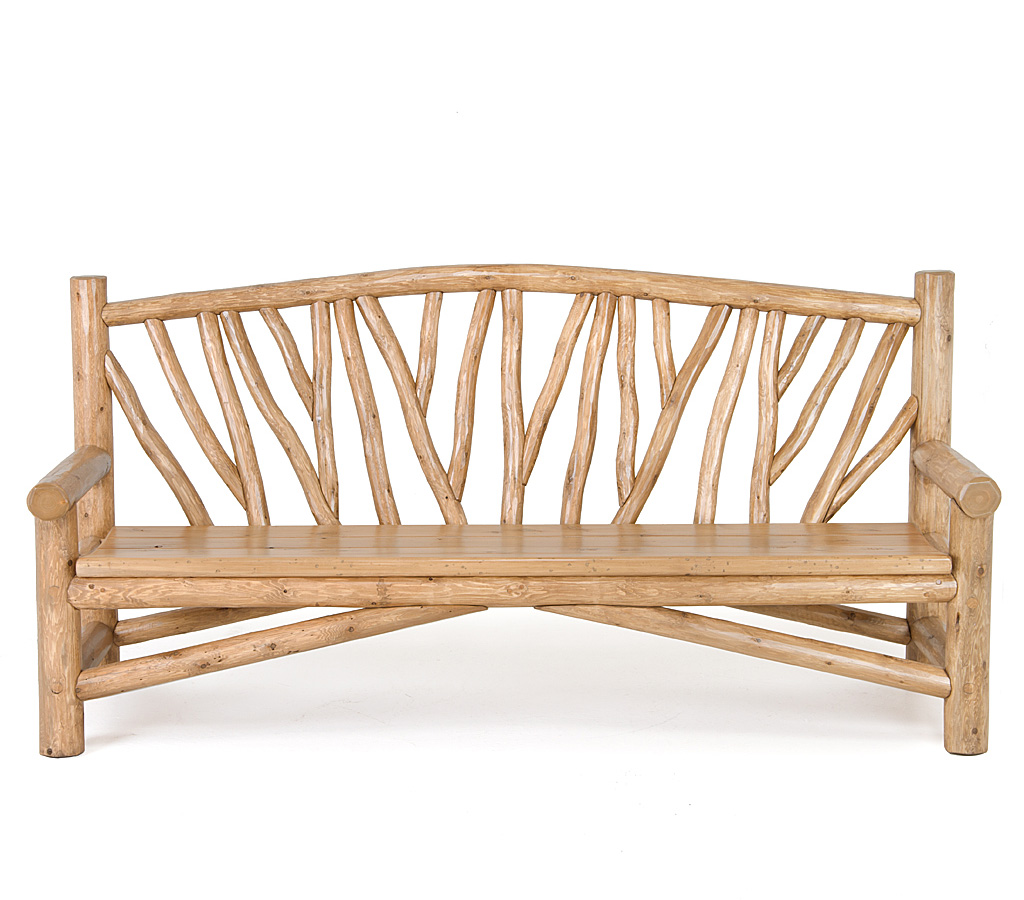 Ilana Bench 1504-U Pecan finish with Pecan Cedar Seat La Lune Collection rustic furniture