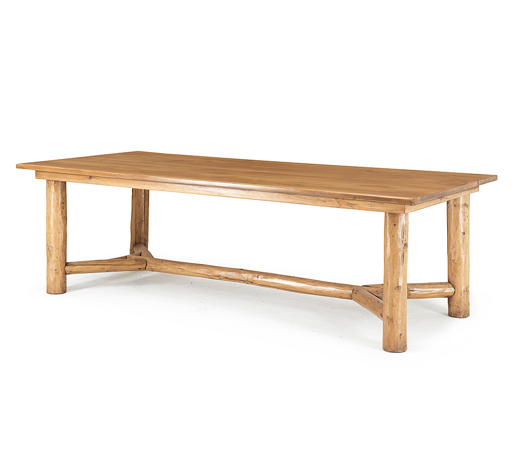 Kent Dining Table 3086-I Pecan finish with Custom Pecan Pine Top La Lune Collection rustic furniture