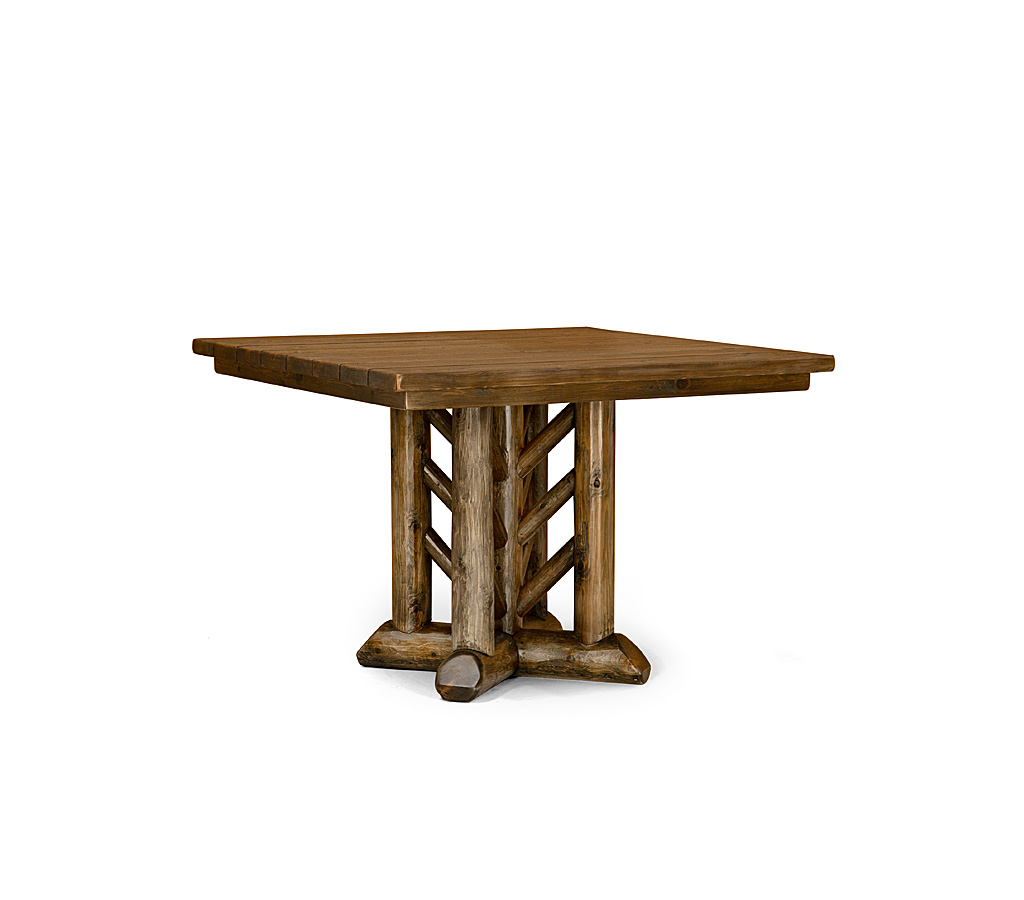 Lucas Dining Table 3600-O Coffee on Cedar finish with Cedar Top La Lune Collection rustic furniture