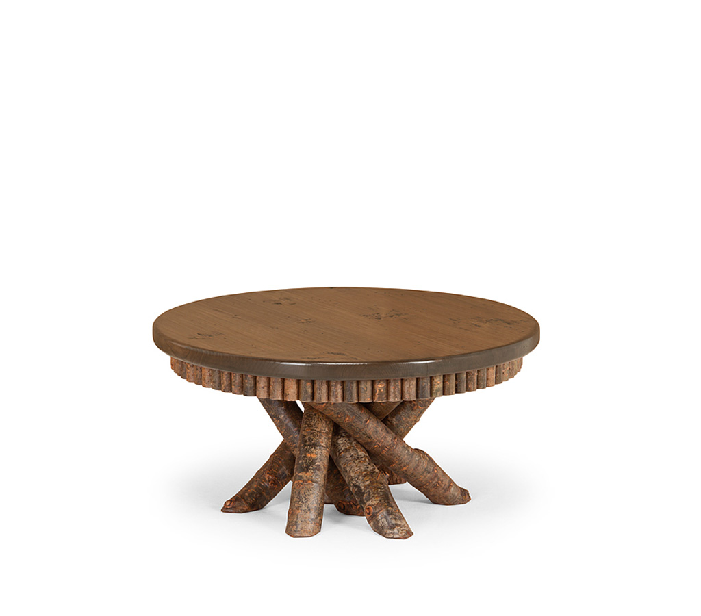 Mika Coffee Table 3417-I Natural finish with Medium Pine Top La Lune Collection rustic furniture