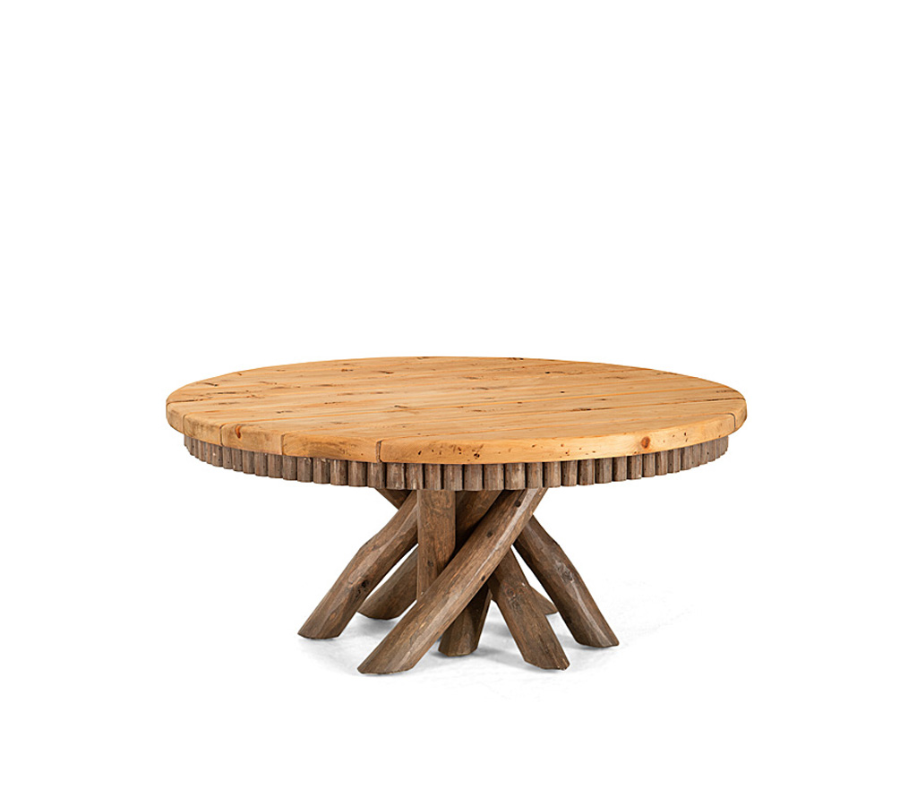 Mika Coffee Table 3418-U Kahlua finish with Light Cedar Top La Lune Collection rustic furniture
