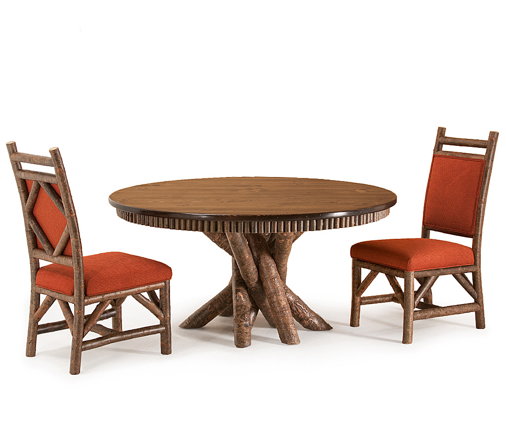 Mika Dining Table 3091-I, Rae Side Chair 1294-I Natural finish with Medium Pine Top La Lune Collection rustic furniture