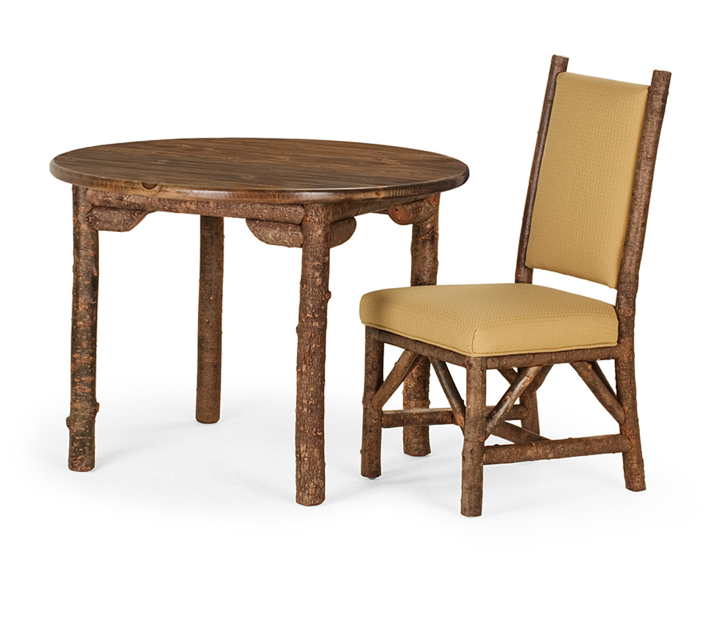 Rurina Dining Table 3188-I, Iris Side Chair 1164-I Natural finish La Lune Collection rustic furniture