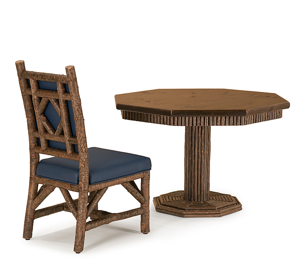 Seth Table 3340 Natural finish with Medium Pine Top, Mia Side Chair 1288 Natural finish La Lune Collection rustic furniture