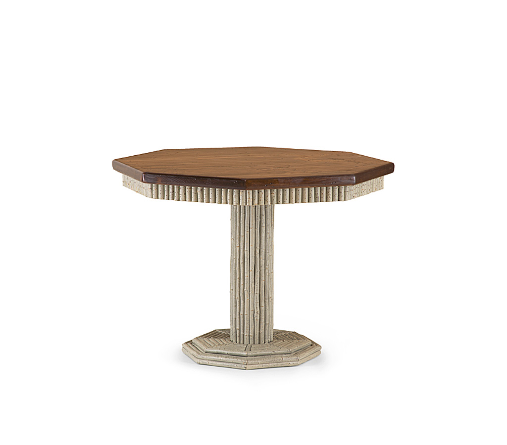 Seth Table 3340 Taupe finish with Medium Pine Top La Lune Collection rustic furniture