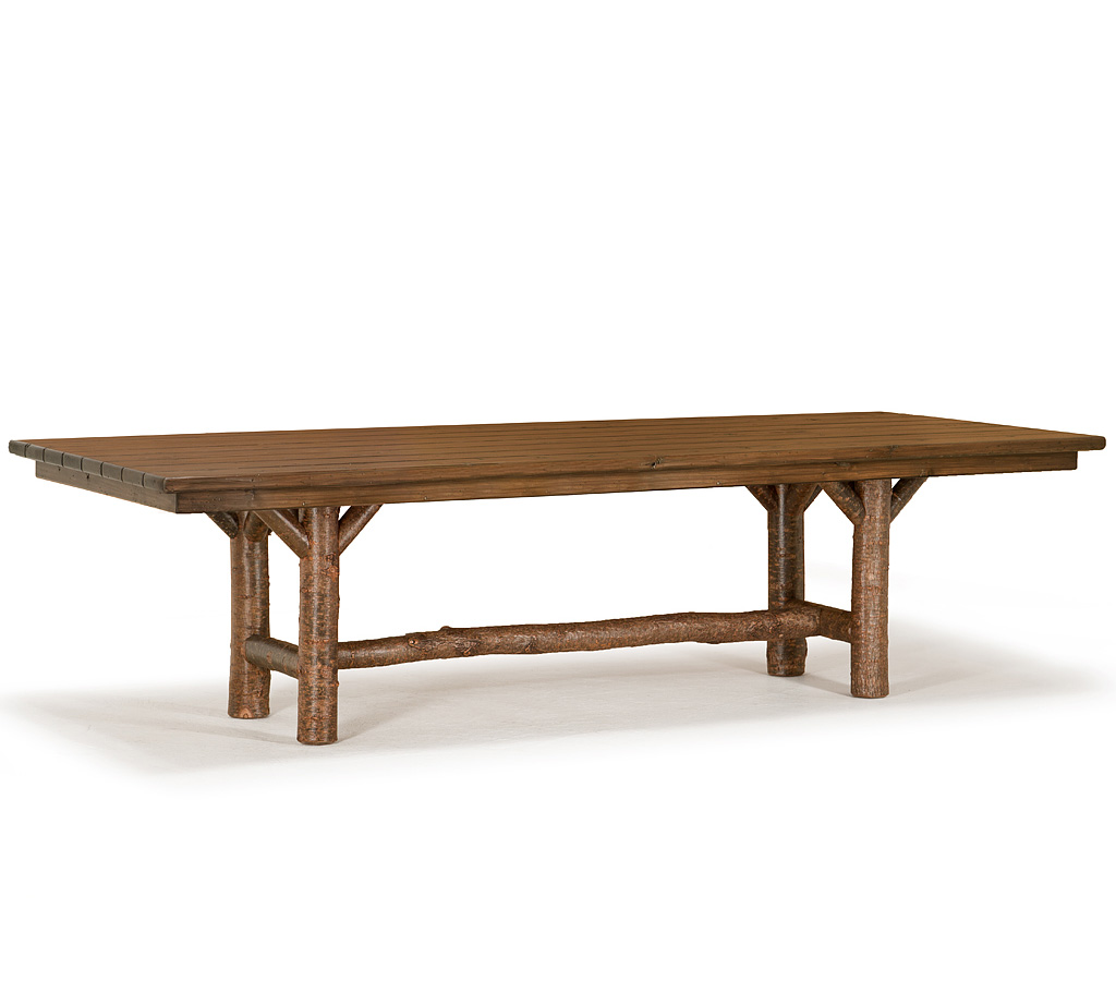 Trevor Dining Table 3072-U Natural finish with Medium Cedar Top La Lune Collection rustic furniture