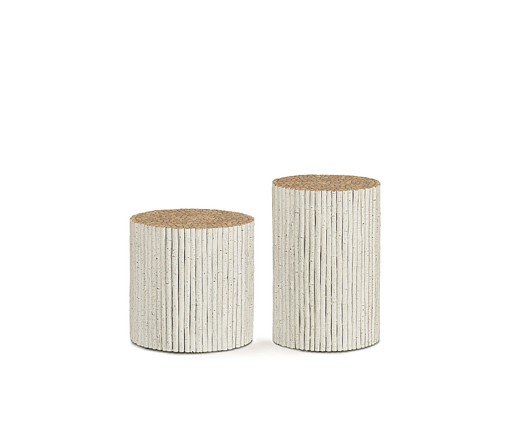 Viola Pedestal Table 3550, 3552 Antique White finish La Lune Collection rustic furniture