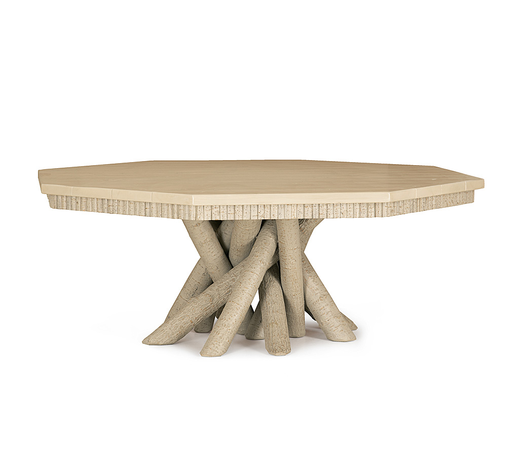 Zeke Dining Table 3112-U Taupe finish with Custom Taupe Cedar Top La Lune Collection rustic furniture