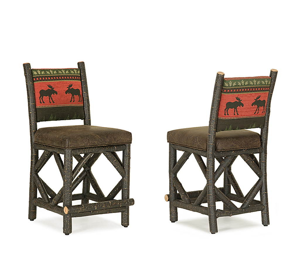 Iris Counter Stool 1126 Ebony finish La Lune Collection rustic furniture