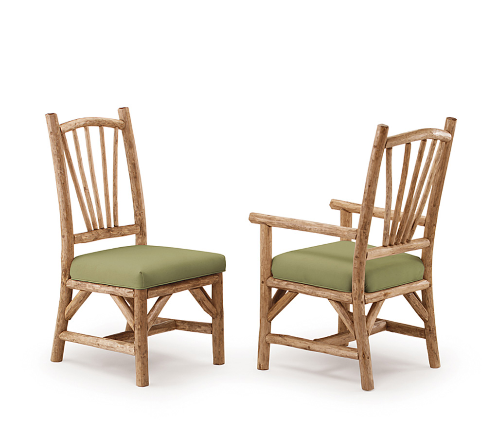 Jen Side Chair 1154-I, Armchair 1156-I Pecan finish La Lune Collection rustic furniture