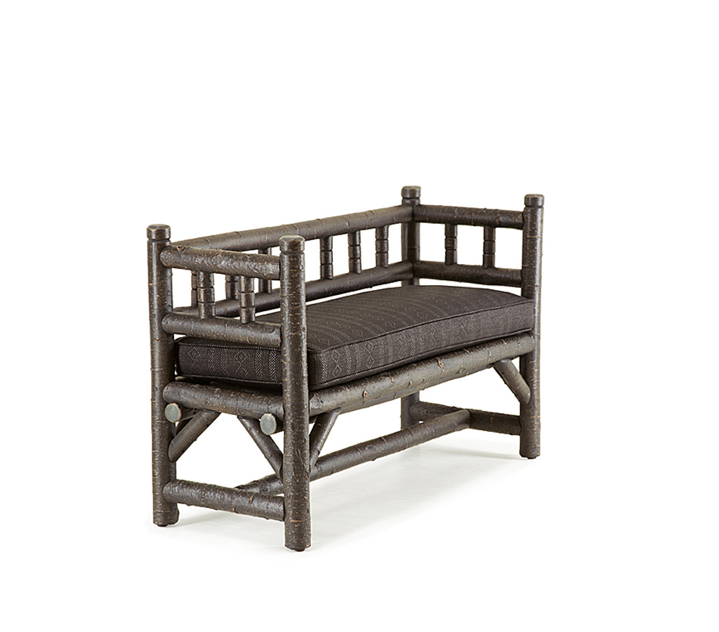 Leah Bench 1302-U Ebony finish La Lune Collection rustic furniture